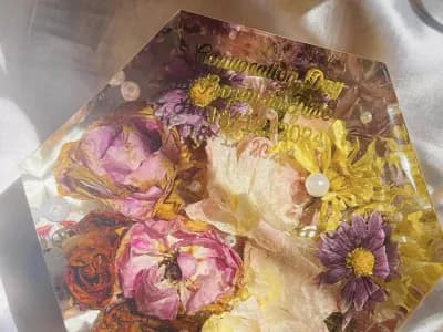 Preserved Wedding Bouquet in Resin