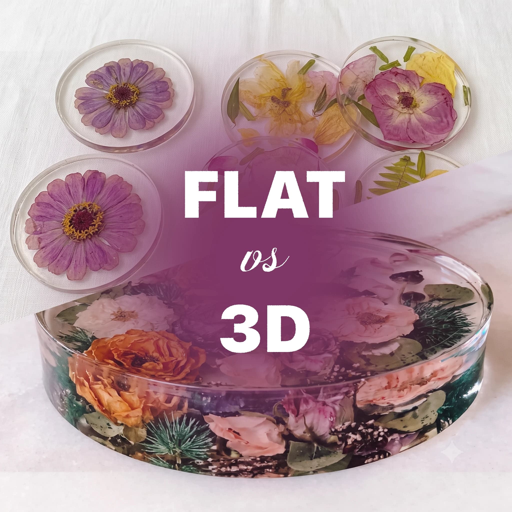 Flat vs. 3D Flower Preservation: Why 3D Resin Blocks Are the Ultimate Choice